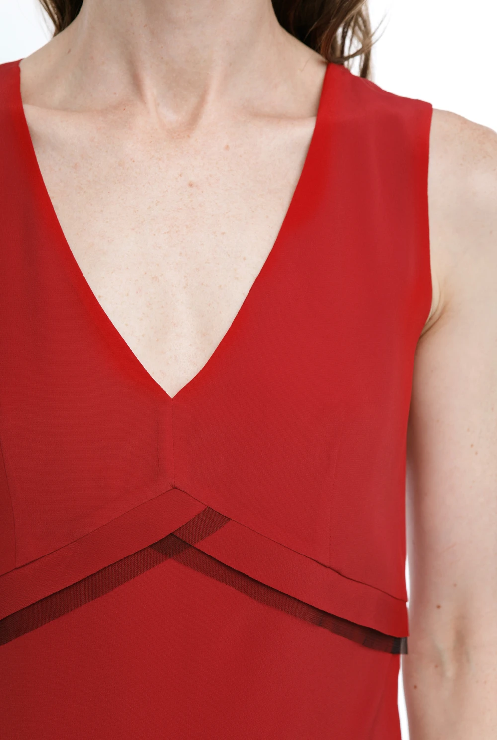 Топ Evening (Цвет Красный, Размер 44/S, Состав 67%  Ацетат, 33% Шелк)