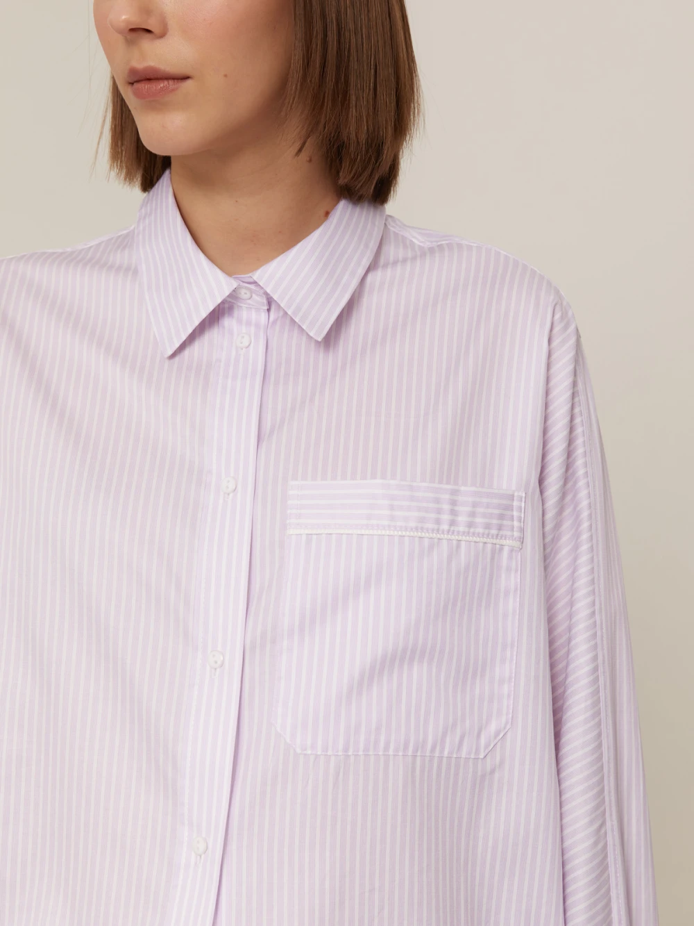 Костюм Atra (Цвет Сиреневый в белую полоску/сиреневый в полоску, Размер S, Состав 100% хлопок)