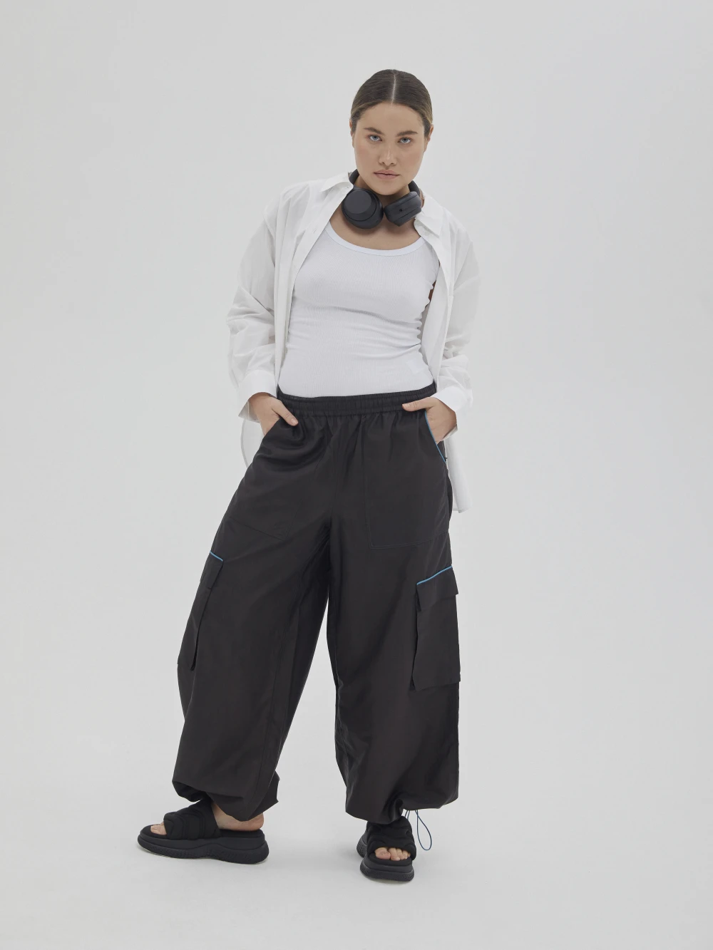 Брюки Richi (Цвет Коричневый, Размер XL, Состав 100% шёлк)