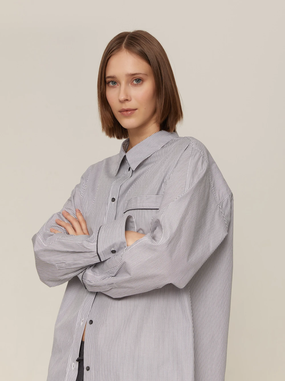 Костюм Atra (Цвет Чёрно-белый в полоску/серый, Размер S, Состав 100% хлопок)