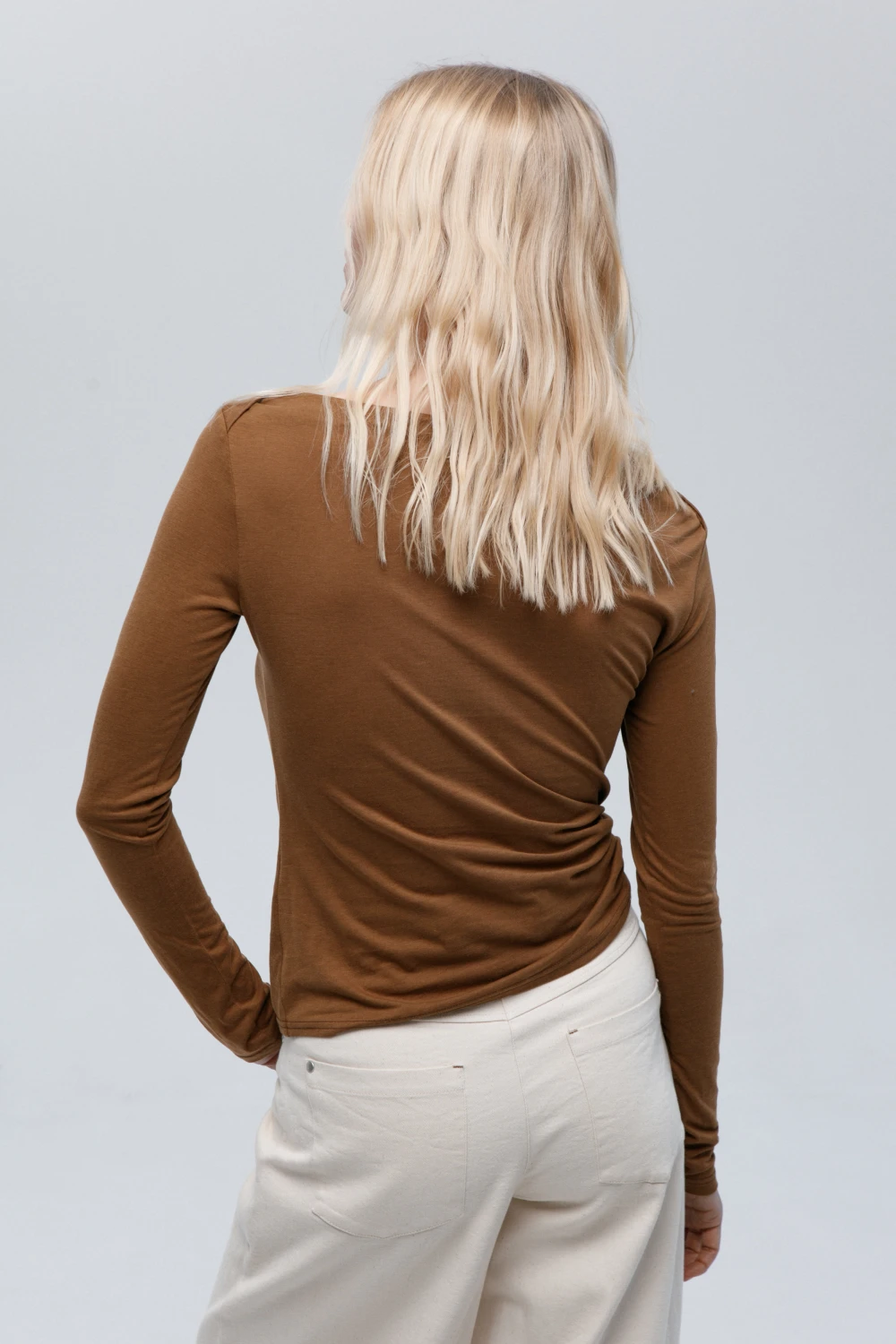 Лонгслив Sister (Цвет Кэмел, Размер 44/S, Состав 100% Хлопок)