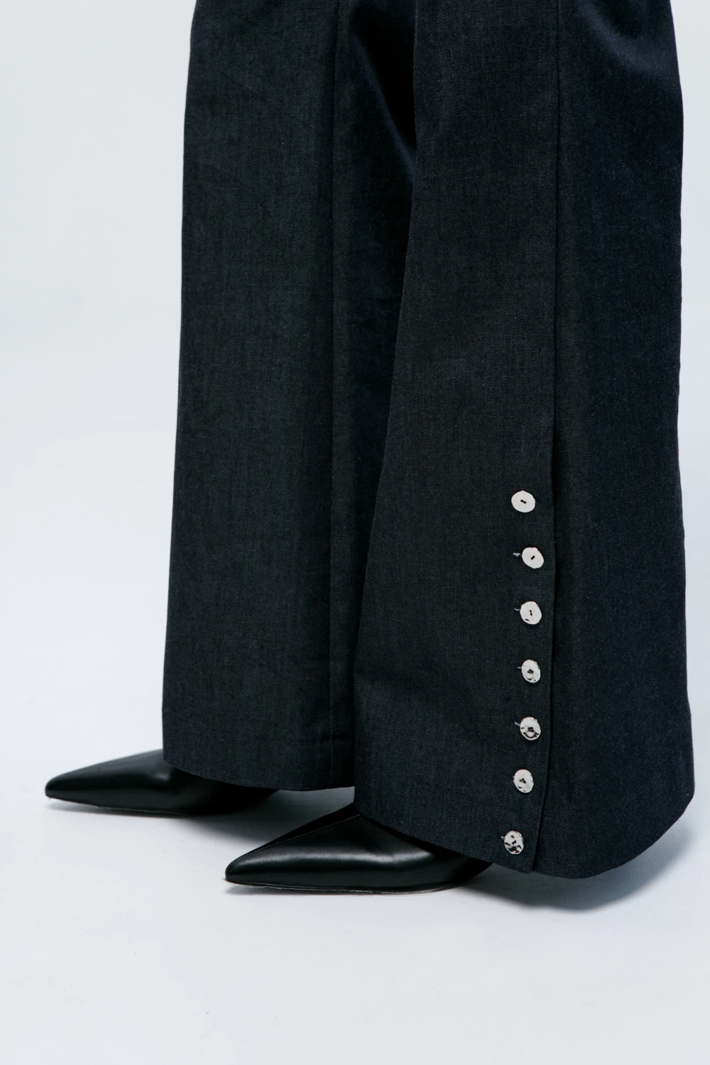 Брюки Bootcut (Цвет Тёмно-синий, Размер 44/S, Состав 98% хлопок, 2% эластан)