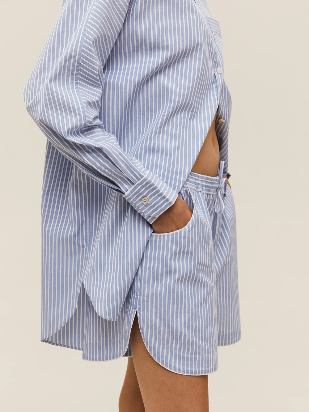 Костюм Atra (Цвет Голубой в полоску S, Размер, Состав 100% хлопок)