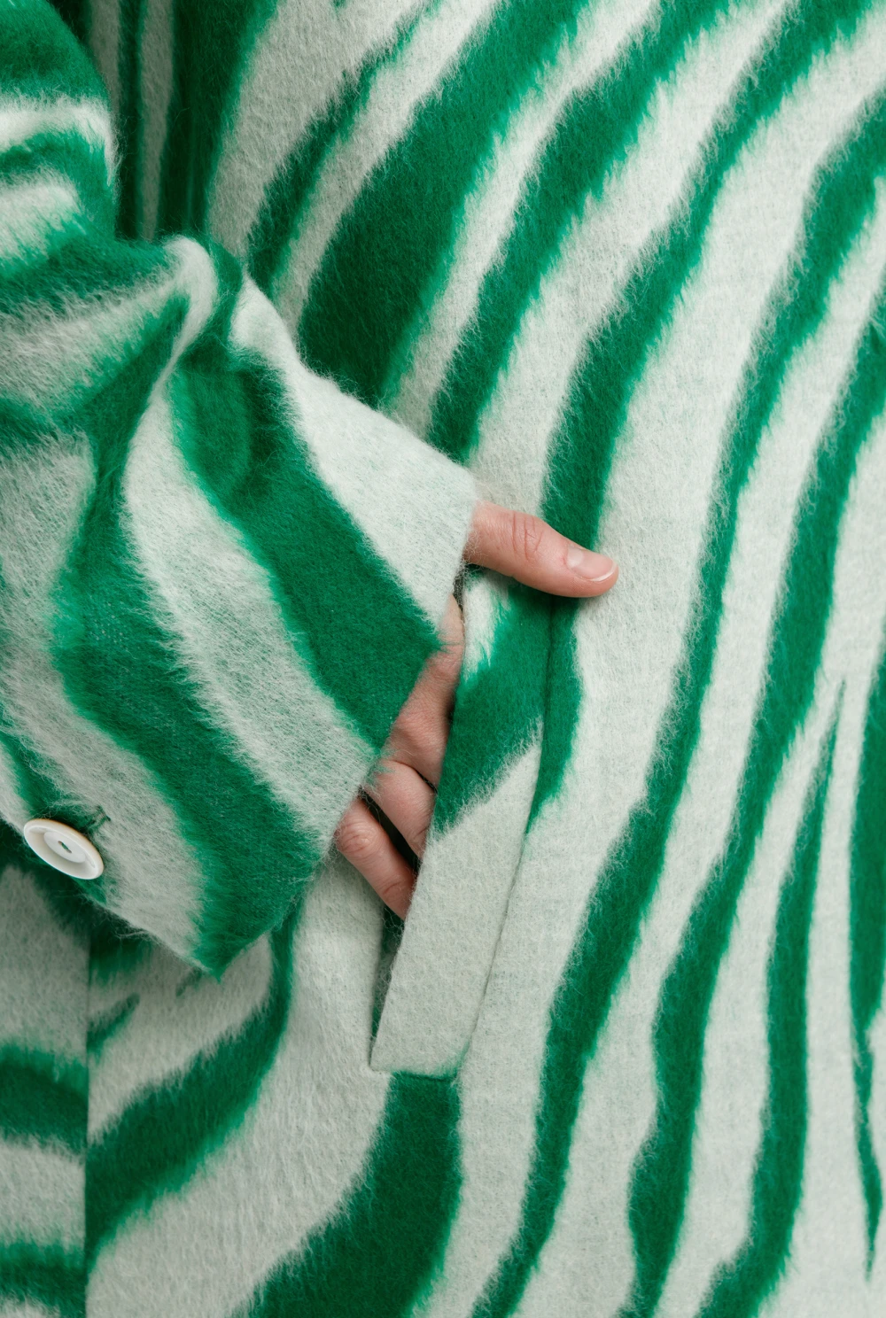 Пальто Forte-2 (Цвет Зелёный тигр, Размер S-M, Состав 100% шерсть)