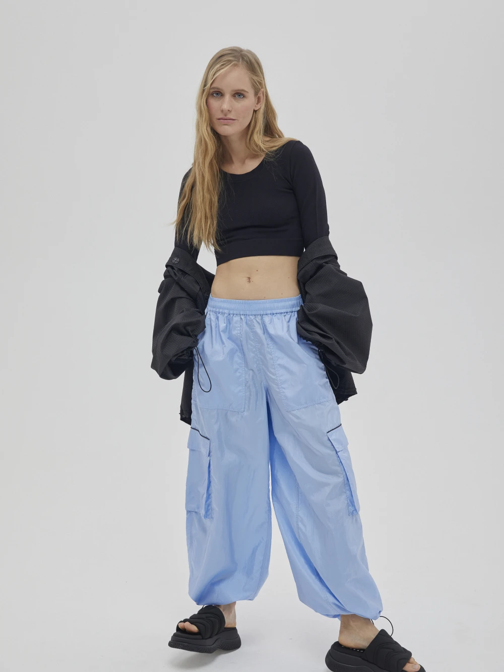 Брюки Richi (Цвет Голубой, Размер XL, Состав 100% шёлк)