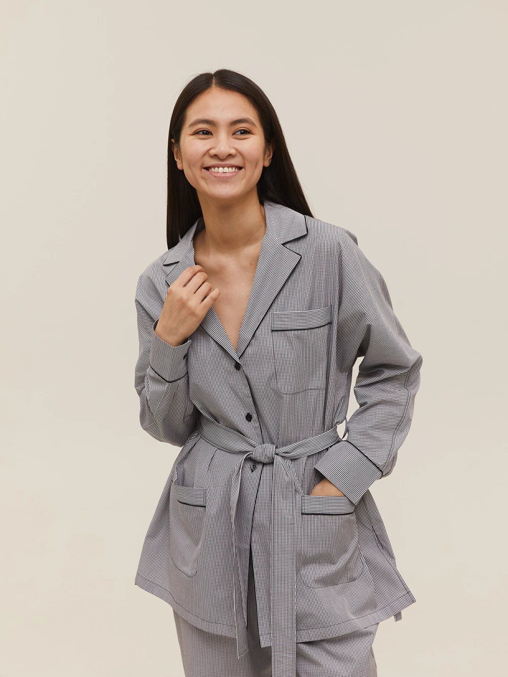 Костюм Aysha (Цвет Чёрно-белый в клетку, Размер S, Состав 100% хлопок)