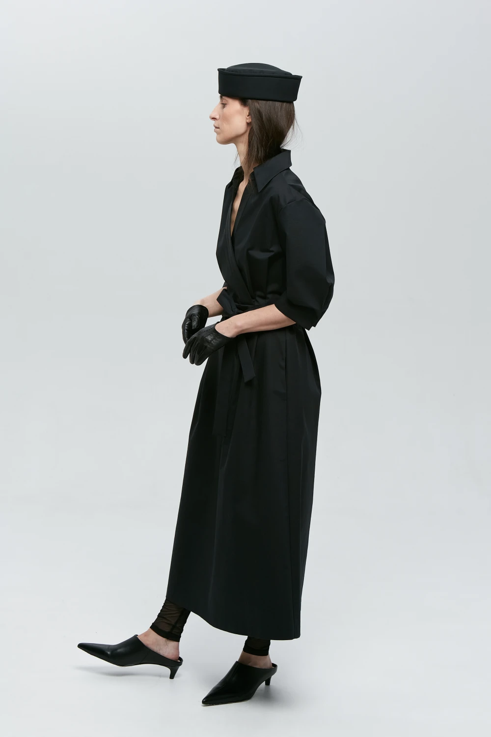 Платье Makovka (Цвет Чёрный, Размер 44/S, Состав 53% Хлопок, 42% Вискоза, 5% Эластан)