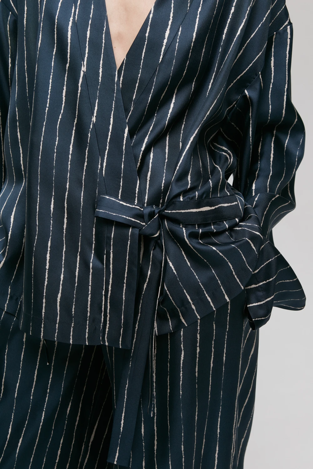 Жакет Ra (Цвет Синий в полоску, Размер 44/S, Состав 100% шёлк)