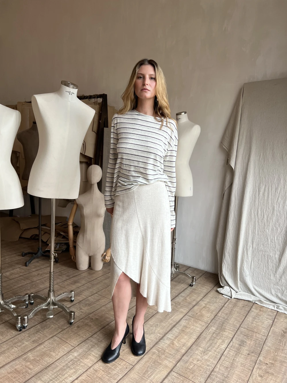 Лонгслив Dad's ( Цвет Серо-белая полоска )